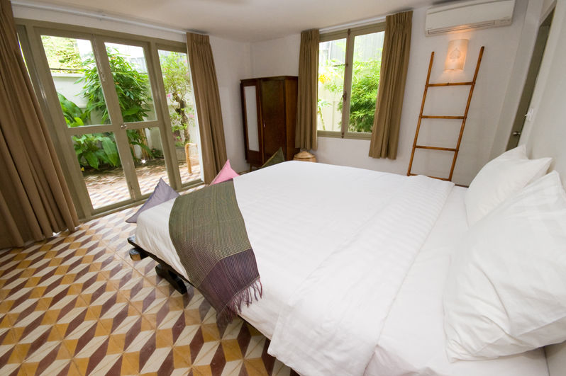 Battambang - Bambu Hotel - slaapkamer